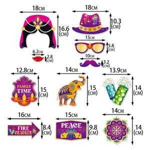 Diwali Festival Photo Props for Party Decorations Indian Festival Photo Booth Props - Product Image 4