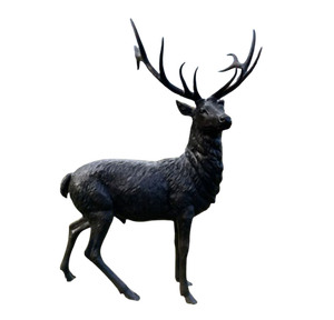 งานฝีมือรูปปั้นกวางเรนเดียร์ขนาดใหญ่พร้อมเขากวางกวางเรนเดียร์วันหยุดคริสต์มาสตกแต่งบ้านรูปปั้นสัตว์ที่กำหนดขนาดเอง - Product Image 1