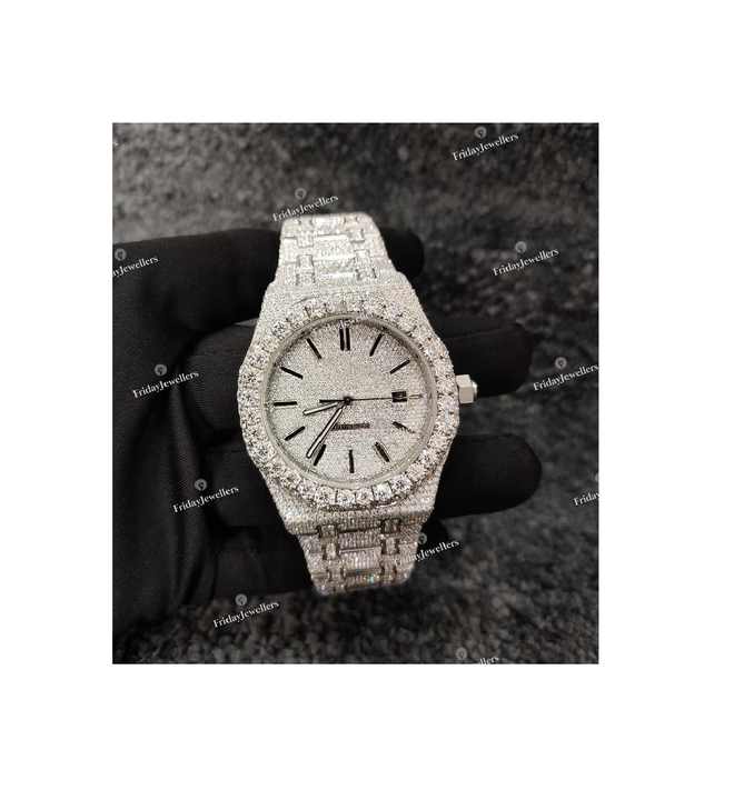 Best Selling Fully Customized Iced Out Diamond Moissanite Watch for Men