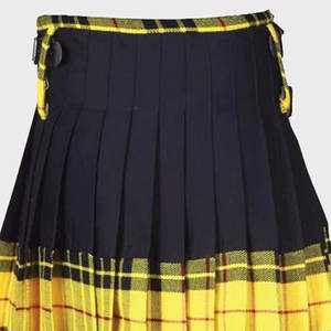 Tartán Macleod of Lewis, Kilt Híbrido Moderno, Negro con Pliegues Amarillos, Algodón, 2026 - Product Image 5