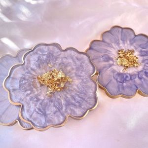 Ensemble de sous-verres époxy en résine de style moderne unique de l'artisanat de Tayyab Sous-verres souvenirs d'amant de thé durables et résistants à la chaleur - Product Image 1