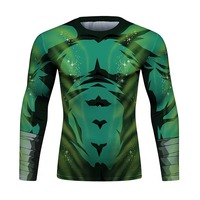 T-shirts à manches longues Erni Sports imprimés, respirants, UPF50, antibactériens, écologiques, en polyester/nylon 180g, séchage rapide, cosplay homme