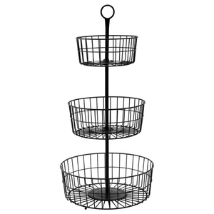 Customized Metal Wire <b>Basket</b> Round Shape Black Finishing for Home and Kitchen Storage <b>Basket</b> for Grocery & Food - Product Image 1