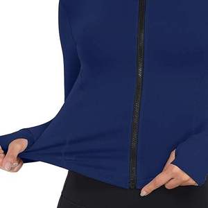 แจ็กเก็ตมีฮู้ดสั้นเข้ารูปแบบปรับแต่งได้สำหรับผู้หญิงแจ็กเก็ตกันหนาวหนามีซิปคอเต่า - Product Image 5