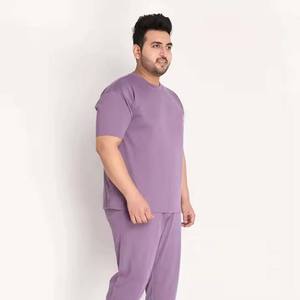 T-shirt et short en coton léger pour hommes Ensemble de vêtements d'été respirant deux pièces pour un usage quotidien décontracté Unisexe - Product Image 4