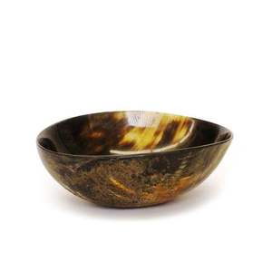 Bol de service en corne de conception de salade verte fait à la main indien décor à la maison intérieur finition naturelle et bols de décor colorés - Product Image 4