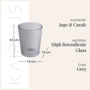 Juego de Jarra de Vidrio de Borosilicato de Siete Piezas para el Hogar, con Tapa y Asa, Apto para Lavavajillas, Diseño Minimalista con Patrón Acanalado - Product Image 2