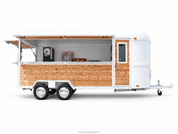 Chariot à hot-dogs mobile entièrement équipé, remorque alimentaire en acier inoxydable et fibre de verre