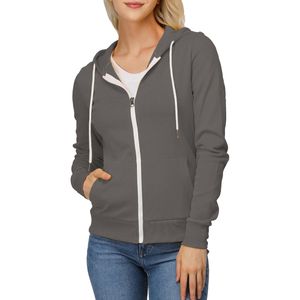 Último diseño personalizado hecho su propio estilo mujeres sudaderas con capucha peso ligero nueva llegada sudaderas con capucha de las mujeres - Product Image 1