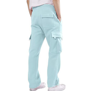 กางเกงขายาวสำหรับผู้ชายกางเกงวอร์มล้างโลโก้ได้ตามต้องการกางเกงหรูหราดีไซน์โอเวอร์ไซส์สำหรับคาร์โก้ - Product Image 4