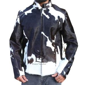 Los más vendidos Ropa de invierno para hombres Chaqueta de cuero de vaca Nueva llegada Chaqueta de cuero de vaca de moda para hombres con bolsillos personalizados - Product Image 1