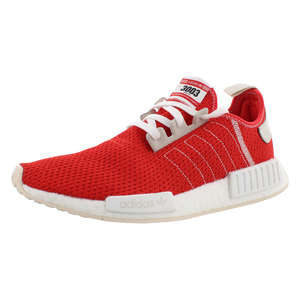 Chaussures Adidas NMD R1 pour hommes, chaussures de couleur rouge active, chaussures de course teintées en écru, chaussures de course confortables pour hommes |   100% authentique - Product Image 1