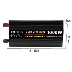 อินเวอร์เตอร์12V 24V 220V เพียวไซน์เวฟพร้อมจอแสดงผล LCD สำหรับยานพาหนะไฟฟ้าเชื่อถือได้ประสิทธิภาพสูง