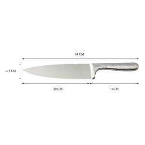 มีดเชฟเหล็กดามัสกัสทำจากสแตนเลสพร้อมบริการ OEM คุณภาพใบมีดคงที่งานตามสั่ง - Product Image 3