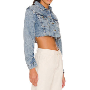 Comfortable Breathable <b>Lightweight</b> Jeans <b>Jacket</b> Best Quality Hot Sale Cover Button <b>Women</b> Jeans <b>Jacket</b> Made in Pakistan - Product Image 2