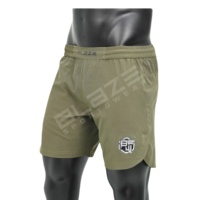 Blaze Fight Wear Fabricant Short de musculation respirant 2 en 1 avec poche intérieure Short de course pour homme
