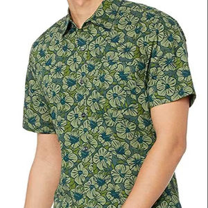 Chemise de plage d'été pour homme Kivotech, chemise à manches courtes de surf, chemise hawaïenne pour homme, en polyester, chemise de plage d'été pour homme - Product Image 1