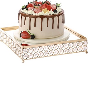 MS INC – support à gâteau doré en métal à 2 niveaux, présentoir de fête d'anniversaire, porte-gobelet à gâteau, assiette à Dessert de fête à domicile - Product Image 4