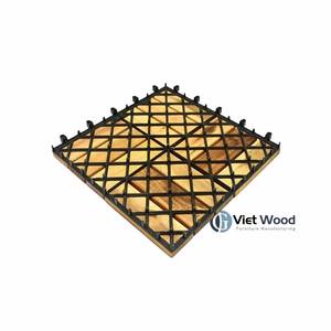 Dalles de sol en bois d'acacia imperméables à emboîtement pour usage intérieur et extérieur - Product Image 3