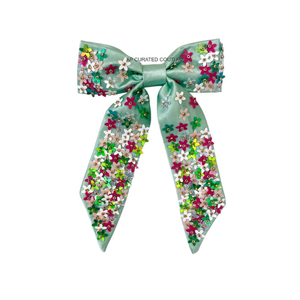 Hot Sale Boutique Cotton <b>Hair</b> Bows Girls Custom Design Beads Embroidery Wholesale Latest Small <b>Flower</b> - Product Image 1