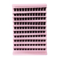 Extensions de cils individuels en grappes à 10 rangées, best-seller transfrontalier, grande capacité, pour DIY, en plastique noir
