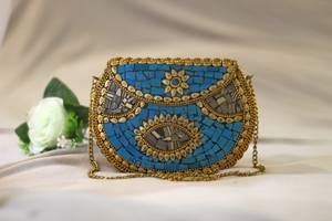 Bolso de Mano de Lujo con Mosaico para Fiestas y Eventos, Elegante Bolso de Mano con Mosaico para Chicas y Mujeres, Invitadas de Boda y Fiestas - Product Image 6