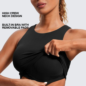 OEM Lightweight Women's Yoga <b>Bra</b> High Support Four-Way <b>Stretch</b> Spandex/Nylon Fabric Custom Logo Gym Fitness Private Label - Product Image 4