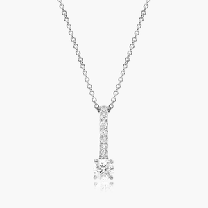 Solid 925 Silver <b>Necklace</b> <b>Tennis</b> Style Sparkling Round Cut Moissanite Diamonds Fine Chain Elegant Jewelry Gift for Women - Product Image 2