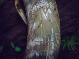 Rustic Artisan Horn Mug, Handcrafted Natural Eco-Friendly Drinkware, Durable Stylish Cup, Perfect for Coffee, Tea, <b>Whisky</b>, - Product Image 4