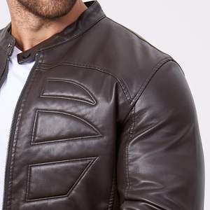 Vestes en cuir pour motards en gros avec logo personnalisé OEM/ODM, vestes de moto en cuir véritable, manteaux de conduite de mode résistants - Product Image 6