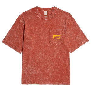 Durable 100% Cotton Fabric with Comfortable Fit Casual Wear <b>T</b>-<b>Shirt</b> Street Style Regular Fit Daily Clothing Use Acid Wash - Product Image 3