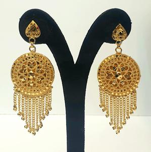 Nouveau à la mode 24KT plaqué or femmes pendentif collier ensemble Style arabe bijoux fins pour les mariages et les fêtes - Product Image 6