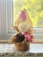 Bouquet de fleurs artisanales en bois de Sola, longue durée, antibactérien, moderne, pour décoration de table de mariage, anniversaire, Noël – Fiable