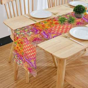 Chemin de table rectangulaire en pur coton de qualité supérieure, best-seller, avec logo personnalisé - Product Image 3