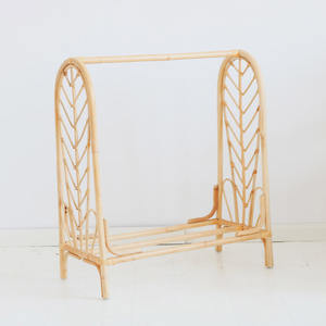 New design natural crafts rattan clothes <b>hanging</b> rack rail for children clothing best <b>hanging</b> racks baby room decor - Product Image 3