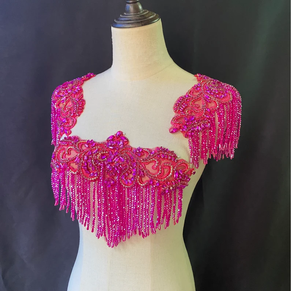 Customized Flower Shape <b>Fabric</b> <b>Rhinestone</b> Pearl Embroidered Sew-On Handmade Patch for Ladies' Garments & Accessories - Product Image 6