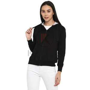 Top à capuche femmes Fitness Sportswear automne manches longues polaire chaud Full Zip Hoodies - Product Image 2