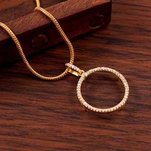 Women's 925 Sterling Silver Round Pendant Gold Rhodium Plated White CZ Direct Manufacturer's Fine Pendants <b>Charms</b> for Necklaces - Product Image 6