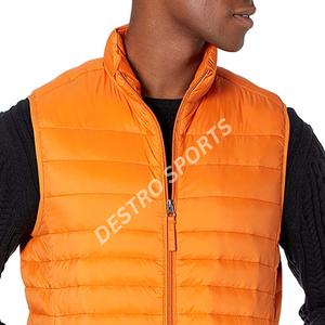 Logo personnalisé veste gilet zippé réversible porter gilet bouffant hommes recadrée gilet bouffant Streetwear sans manches veste bouffante - Product Image 3