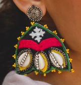 Pendientes Bordados a Mano con Cuentas y Lentejuelas Cutdana, Pendientes de Cuentas para Mujer, Joyería Festiva para Fiestas al Mejor Precio - Product Image 3
