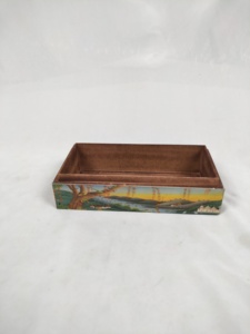Caja de Joyería Decorativa de Lujo Hecha a Mano en India, con Incrustaciones de MDF, Pulida, Rectangular, Cuadrada, con Diseño Floral Budista - Product Image 3