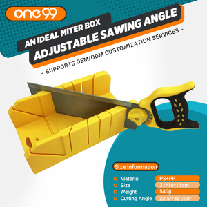 One99 Multifunction Fixed Clamp Miter Box <strong>Saw</strong> Woodworking Multi-Angle <strong>Hand</strong> <strong>Saw</strong> for Wood Gypsum Cutting Plastic Handle with Box - Product Image 1