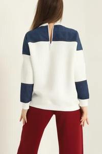 Sudadera de moda para mujer con logotipo personalizado 350gsm algodón suelto hombro caído Color sólido cremallera trasera para invierno - Product Image 3