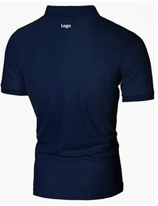 Men's Fashion Personality Casual Slim Short Sleeve Pockets 100 % Polyester <b>Polo</b> Shirt for Men - Product Image 5
