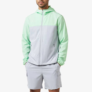 New Arrival Lightweight Windbreaker Jacket and Shorts French Terry Set <b>100</b>% <b>Nylon</b> Zip up Two Piece Short Sets - Product Image 3