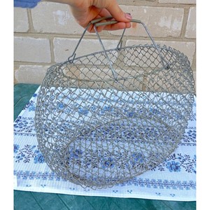 Most Demanding wire <b>hanging</b> <b>basket</b>, Collapsible wire <b>basket</b>, Metal wired <b>basket</b>, Large wire <b>basket</b>, Vintage wire <b>basket</b> - Product Image 4