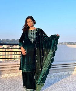 <b>Black</b> Two-piece Apparel with Stylish Embroidered Garment Design Perfect for Modern Ladies Looking for Elegant and Fashionable - Product Image 3