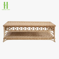 Nouvelle Arrivée : Table Basse en Rotin et Bois Faite à la Main, Écologique, Durable, Artisanale, Décorative, Moderne et Unique – Un Must-Have