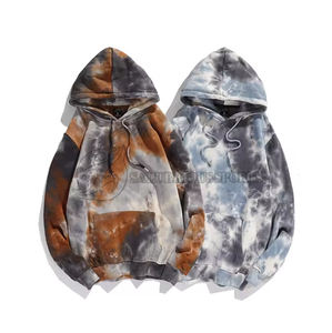New Arrival OEM Men's XL <b>Tie</b> <b>Dye</b> Pullover Hoodie <b>Sweatshirt</b> Quick Dry 100% Cotton Fleece Fabric Solid Print Pattern for Winter - Product Image 1