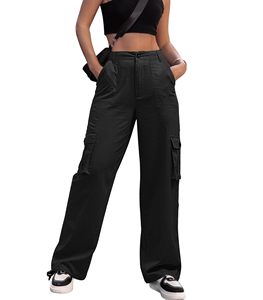 À la mode Multi Poches Dames Coton cargo pantalon femmes tissé pantalons décontractés Cargo femmes pantalons et pantalons - Product Image 1